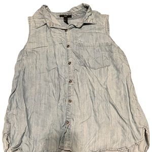 Light blue jean wash top LG